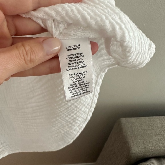 Beachlunchlounge collection gauze 1/2 button up long sleeve shirt 100% cotton - Picture 5 of 5